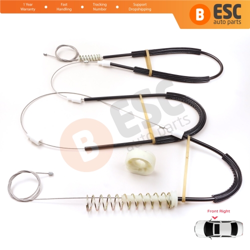 Power Window Regulator Repair Set Front Right for Porsche 911 996 1997-2005 Boxster 986 1996-2004 99654201605