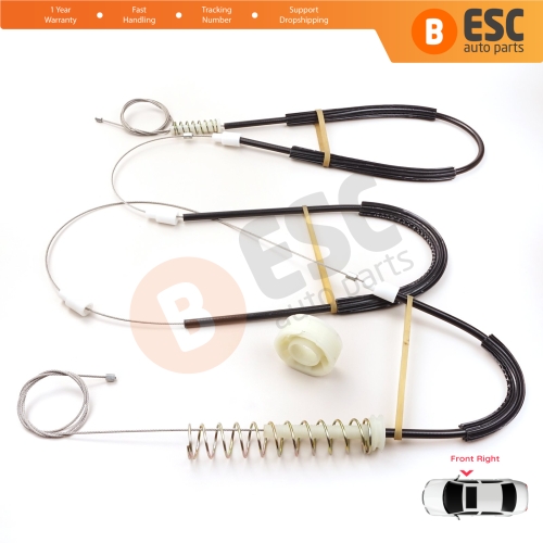 Power Window Regulator Repair Set Front Right for Porsche 911 996 1997-2005 Boxster 986 1996-2004 99654201605