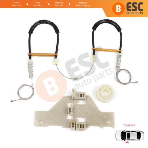 Power Window Regulator Repair Set Front Left for Citroen C4 MK1 LC LR 2004-2014 4/5 Door 9221V1