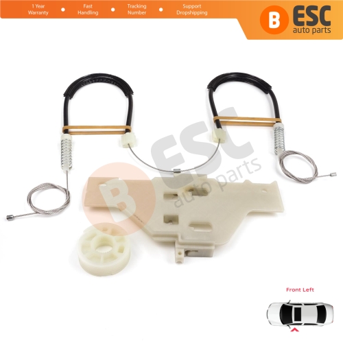 Power Window Regulator Repair Set Front Left for Citroen C4 MK1 LC LR 2004-2014 4/5 Door 9221V1