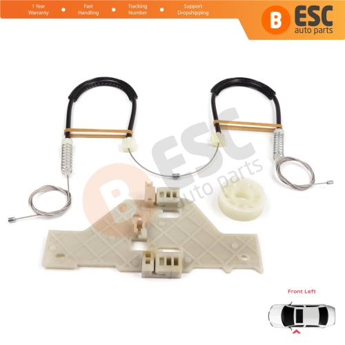 Power Window Regulator Repair Set Front Left for Citroen C4 MK1 LC LR 2004-2014 4/5 Door 9221V1