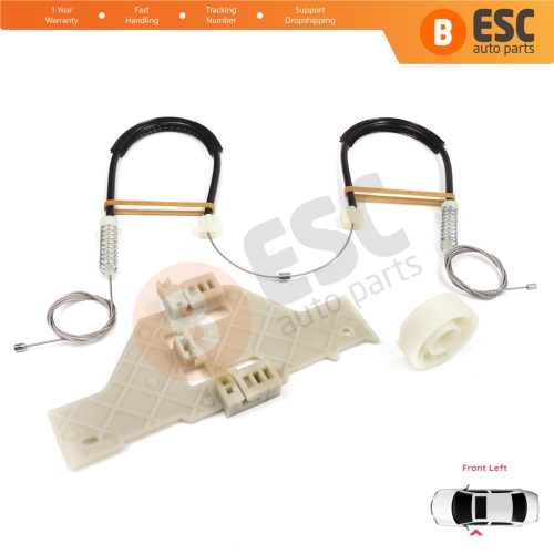 Power Window Regulator Repair Set Front Left for Citroen C4 MK1 LC LR 2004-2014 4/5 Door 9221V1
