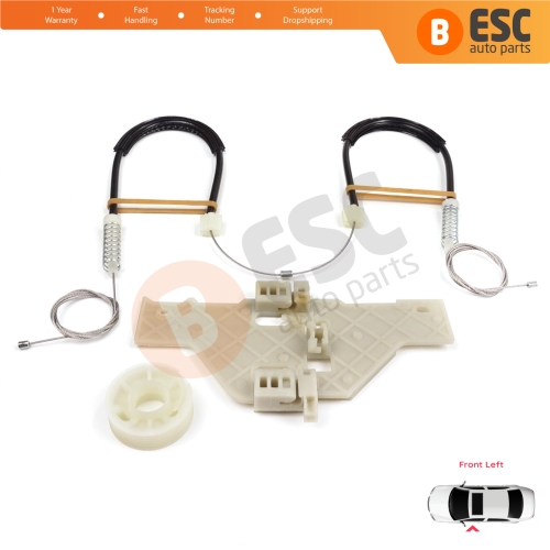 Power Window Regulator Repair Set Front Left for Citroen C4 MK1 LC LR 2004-2014 4/5 Door 9221V1