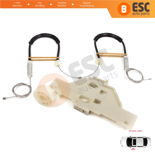 Power Window Regulator Repair Set Front Left for Citroen C4 MK1 LC LR 2004-2014 4/5 Door 9221V1
