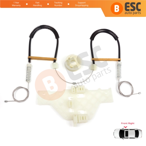 Power Window Regulator Repair Set Front Right for Citroen C4 MK1 LC LR 2004-2014 4/5 Door 9222V0