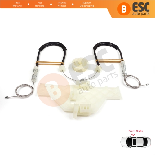 Power Window Regulator Repair Set Front Right for Citroen C4 MK1 LC LR 2004-2014 4/5 Door 9222V0
