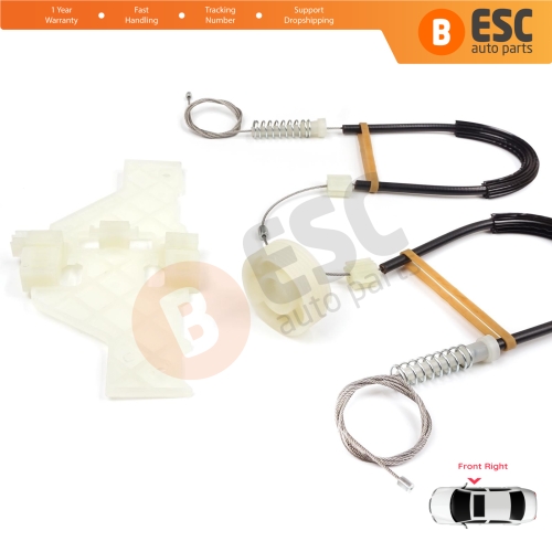 Power Window Regulator Repair Set Front Right for Citroen C4 MK1 LC LR 2004-2014 4/5 Door 9222V0