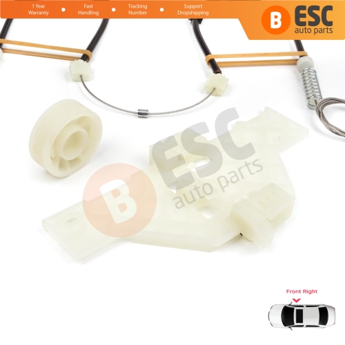 Power Window Regulator Repair Set Front Right for Citroen C4 MK1 LC LR 2004-2014 4/5 Door 9222V0