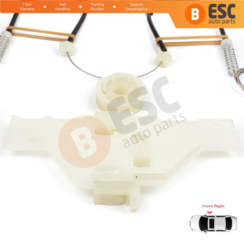 Power Window Regulator Repair Set Front Right for Citroen C4 MK1 LC LR 2004-2014 4/5 Door 9222V0