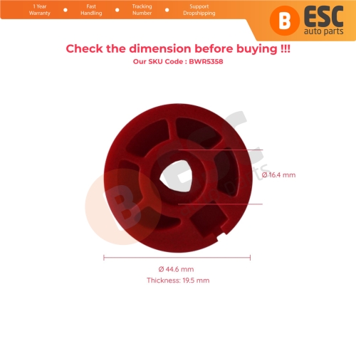 Window Regulator Repair Wheel Front 68004819AA 68004818AA for Dodge Nitro 2007-2011