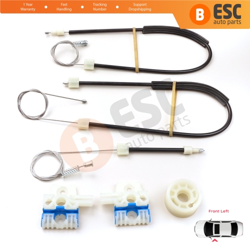 Power Window Regulator Repair Set Front Left for VW Jetta MK6 A6 IV 2010-2018 5C6 1B 162 163 AV2 AV3 5C6837461