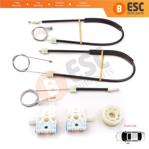 Power Window Regulator Repair Set Front Left for VW Jetta MK6 A6 IV 2010-2018 5C6 1B 162 163 AV2 AV3 5C6837461