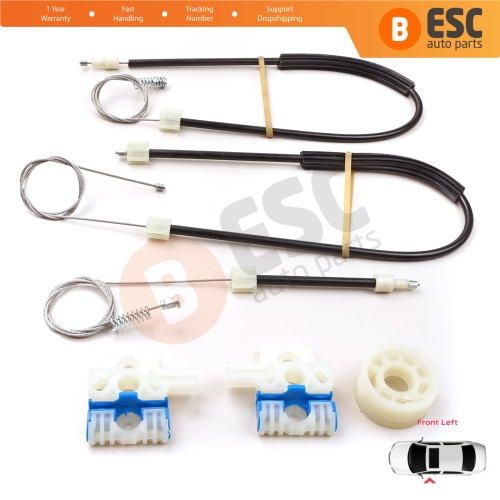 Power Window Regulator Repair Set Front Left for VW Jetta MK6 A6 IV 2010-2018 5C6 1B 162 163 AV2 AV3 5C6837461