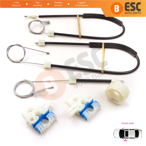 Power Window Regulator Repair Set Front Left for VW Jetta MK6 A6 IV 2010-2018 5C6 1B 162 163 AV2 AV3 5C6837461