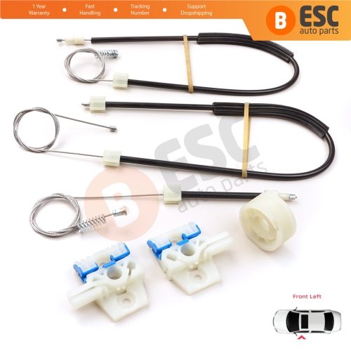 Power Window Regulator Repair Set Front Left for VW Jetta MK6 A6 IV 2010-2018 5C6 1B 162 163 AV2 AV3 5C6837461