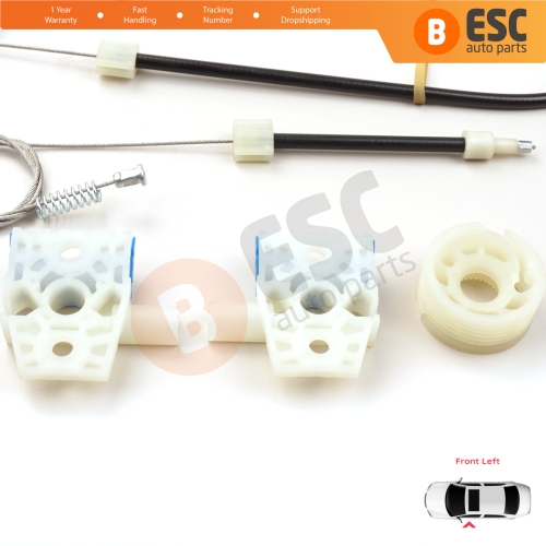 Power Window Regulator Repair Set Front Left for VW Jetta MK6 A6 IV 2010-2018 5C6 1B 162 163 AV2 AV3 5C6837461