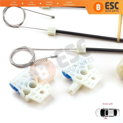 Power Window Regulator Repair Set Front Left for VW Jetta MK6 A6 IV 2010-2018 5C6 1B 162 163 AV2 AV3 5C6837461