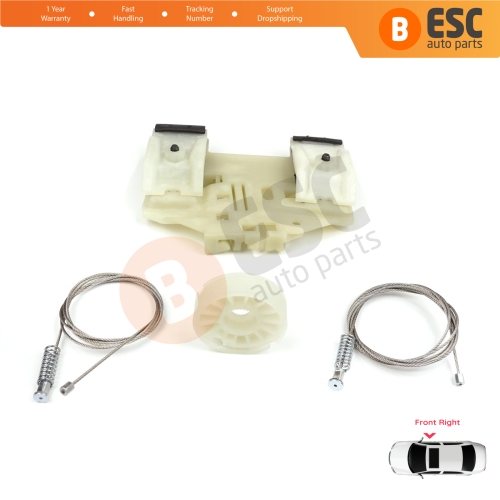 Power Window Regulator Repair Set Front Right for Mercedes Sprinter W906 2006-2018 VW Crafter 30-35 2E 2F 2006-2017 A9067200146