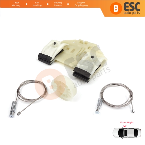 Power Window Regulator Repair Set Front Right for Mercedes Sprinter W906 2006-2018 VW Crafter 30-35 2E 2F 2006-2017 A9067200146