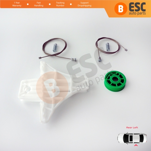 Manual Window Regulator Repair Set Rear Left for Opel Vectra C Z02 2002-2009 Signum 24451524