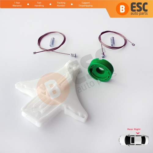 Manual Window Regulator Repair Set Rear Right for Opel Vectra C Z02 2002-2009 Signum 24451522