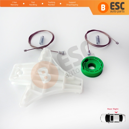 Manual Window Regulator Repair Set Rear Right for Opel Vectra C Z02 2002-2009 Signum 24451522