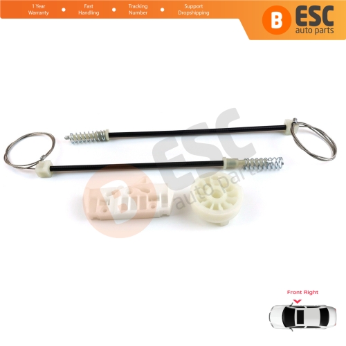 Power Window Regulator Repair Set Front Right for Opel Corsa D S07 2006-2014 5-Door 13188491