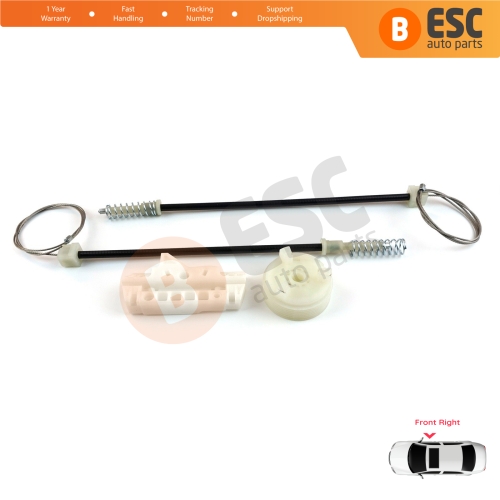 Power Window Regulator Repair Set Front Right for Opel Corsa D S07 2006-2014 5-Door 13188491