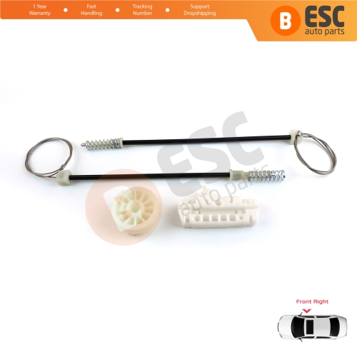 Power Window Regulator Repair Set Front Right for Opel Corsa D S07 2006-2014 5-Door 13188491