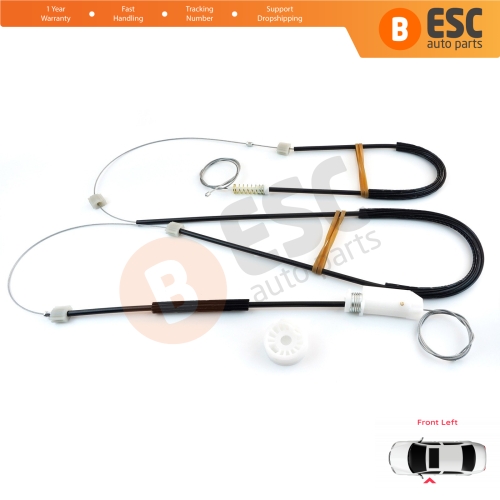 Power Window Regulator Repair Set Left Door for Renault Megane MK3 CC EZ0/1 2010-2015 2-Door 807210018R 