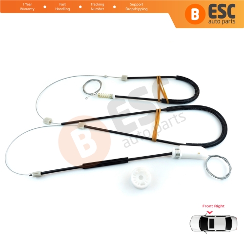 Power Window Regulator Repair Set Right Door for Renault Megane MK3 CC EZ0/1 2010-2015 2-Door 807200015R