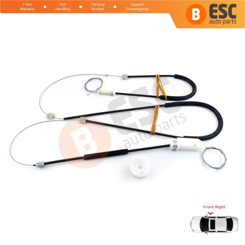 Power Window Regulator Repair Set Right Door for Renault Megane MK3 CC EZ0/1 2010-2015 2-Door 807200015R