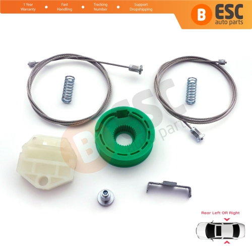 Power Window Regulator Repair Set Rear Door for Mercedes E Class W124 S124 1986-1995 4/5 Door 1247300346 1247300446 