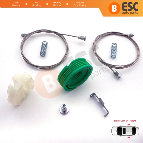 Power Window Regulator Repair Set Rear Door for Mercedes E Class W124 S124 1986-1995 4/5 Door 1247300346 1247300446 