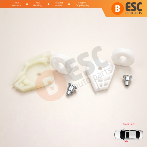 Front Left Window Regulator Repair Corner Cable Roller Pulley Clips Pin Sets for Fiat Doblo MK1 MPV Van 119 223 2001-2010 51718404