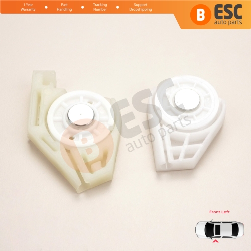 Front Left Window Regulator Repair Corner Cable Roller Pulley Clips Pin Sets for Fiat Doblo MK1 MPV Van 119 223 2001-2010 51718404