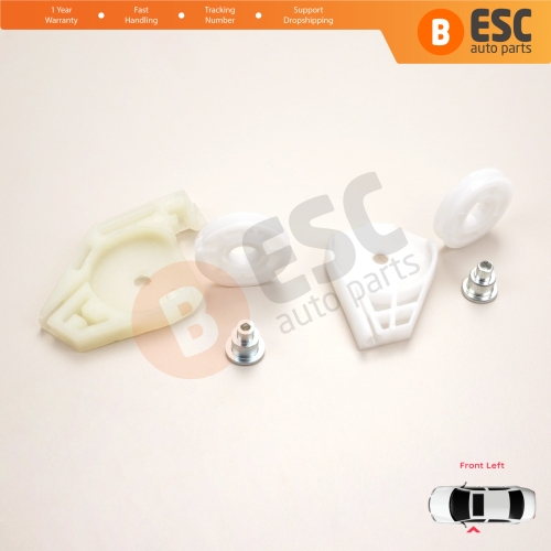 Front Left Window Regulator Repair Corner Cable Roller Pulley Clips Pin Sets for Fiat Doblo MK1 MPV Van 119 223 2001-2010 51718404