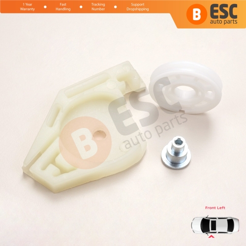 Front Left Window Regulator Repair Corner Cable Roller Pulley Clips Pin Set 2 for Fiat Doblo MK1 MPV Van 119 223 2001-2010 51718404