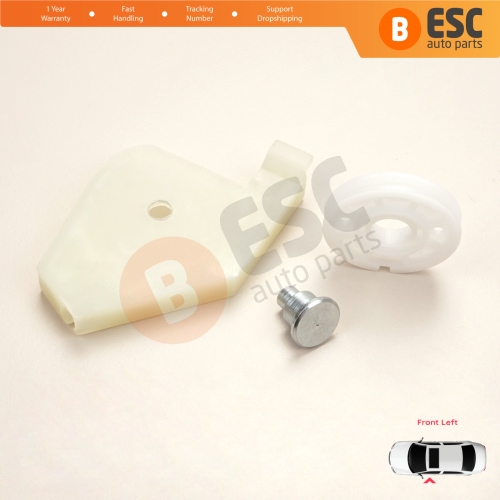 Front Left Window Regulator Repair Corner Cable Roller Pulley Clips Pin Set 2 for Fiat Doblo MK1 MPV Van 119 223 2001-2010 51718404