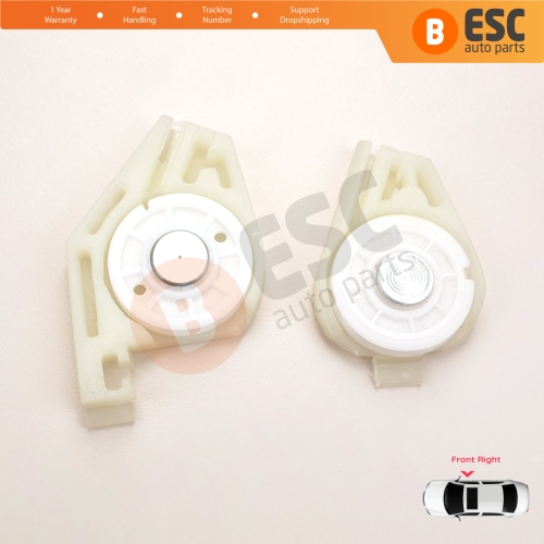 Front Right Window Regulator Repair Corner Cable Roller Pulley Clips Pin Set 1+2 for Fiat Doblo MK1 MPV Van 119 223 2001-2010 51718403