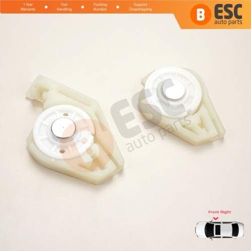 Front Right Window Regulator Repair Corner Cable Roller Pulley Clips Pin Set 1+2 for Fiat Doblo MK1 MPV Van 119 223 2001-2010 51718403