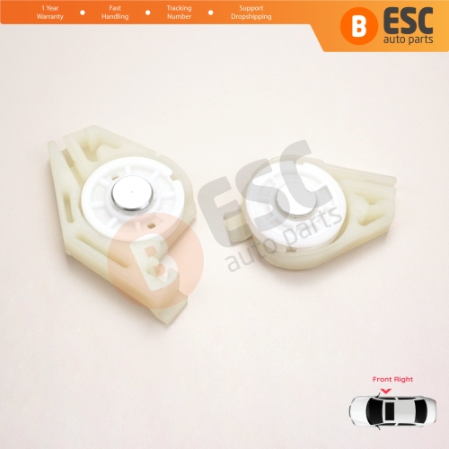 Front Right Window Regulator Repair Corner Cable Roller Pulley Clips Pin Set 1+2 for Fiat Doblo MK1 MPV Van 119 223 2001-2010 51718403