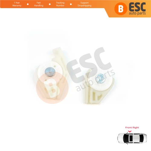 Front Right Window Regulator Repair Corner Cable Roller Pulley Clips Pin Set 1+2 for Fiat Doblo MK1 MPV Van 119 223 2001-2010 51718403