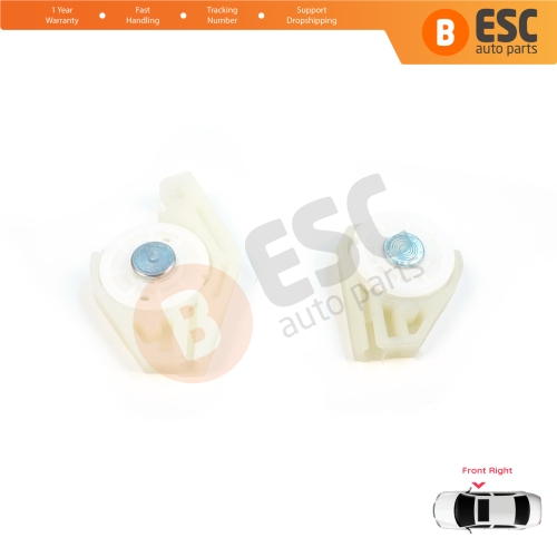Front Right Window Regulator Repair Corner Cable Roller Pulley Clips Pin Set 1+2 for Fiat Doblo MK1 MPV Van 119 223 2001-2010 51718403