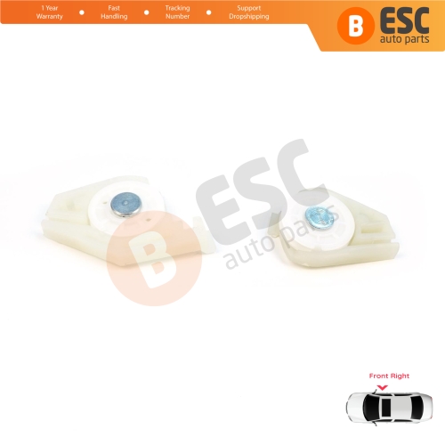 Front Right Window Regulator Repair Corner Cable Roller Pulley Clips Pin Set 1+2 for Fiat Doblo MK1 MPV Van 119 223 2001-2010 51718403