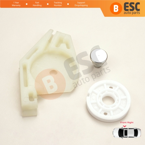 Front Right Window Regulator Repair Corner Cable Roller Pulley Clips Pin Set 2 for Fiat Doblo MK1 MPV Van 119 223 2001-2010 51718403