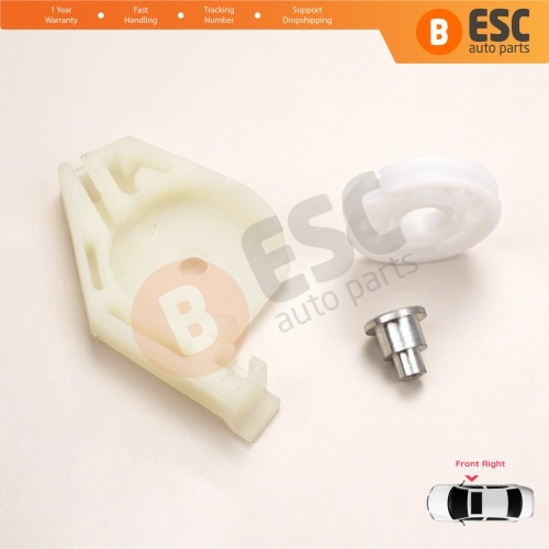 Front Right Window Regulator Repair Corner Cable Roller Pulley Clips Pin Set 2 for Fiat Doblo MK1 MPV Van 119 223 2001-2010 51718403