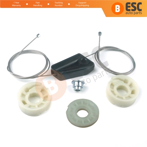 Rear Quarter Window Regulator Repair Set for Mini Cooper R52 R57 2004-2015 Cabrio Convertible 51377111017 51377111018