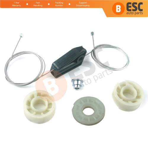 Rear Quarter Window Regulator Repair Set for Mini Cooper R52 R57 2004-2015 Cabrio Convertible 51377111017 51377111018