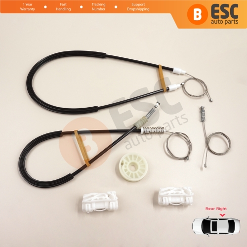 Power Window Regulator Repair Set Rear Right Door for VW Sharan MK1 7M Seat Alhambra 7M 7V 1995-2010 Ford Galaxy MK1 1995-2006 7M0839462